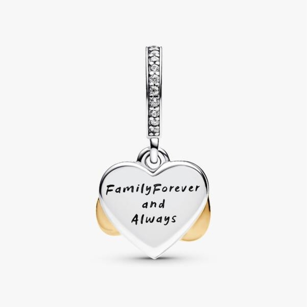 Sparkling Infinity Heart Dangle Charmsterling Sil… - image 2